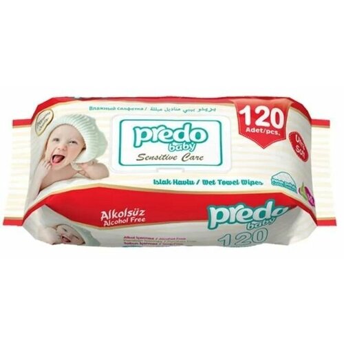 Набор из 3 штук PREDO Baby 120 шт Влажные салфетки для детей