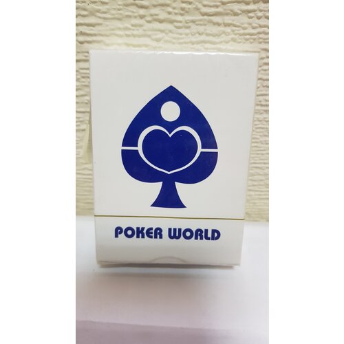 Карты игральные Poker WORLD с пластиковым покрытием, 54шт синие карты игральные poker club синие из пластика с картой для подрезки