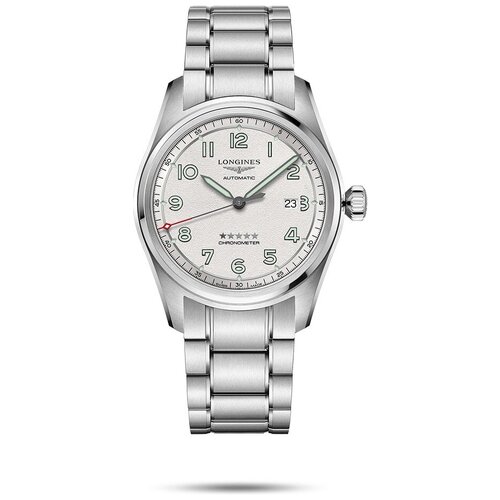 наручные часы longines серебряный черный Наручные часы LONGINES Longines Spirit, серебряный