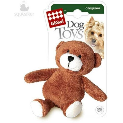 GiGwi Dog Toys Мишка (75022А), 100 мм (4 штуки)