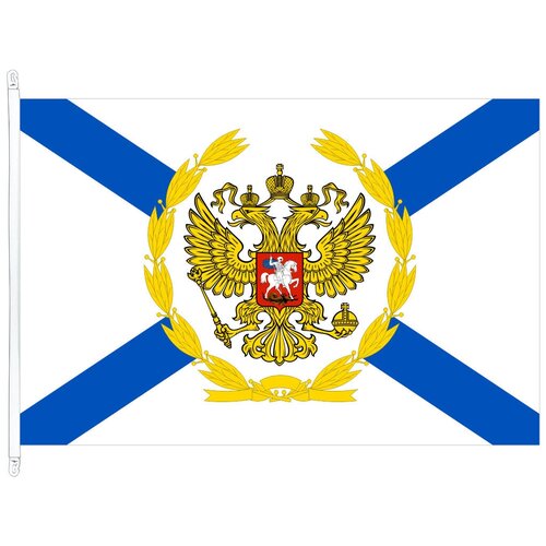 Флаг Командующего Военно-Морским Флотом с карабинами 90х135 см флаг россии с карабинами 90х135 см