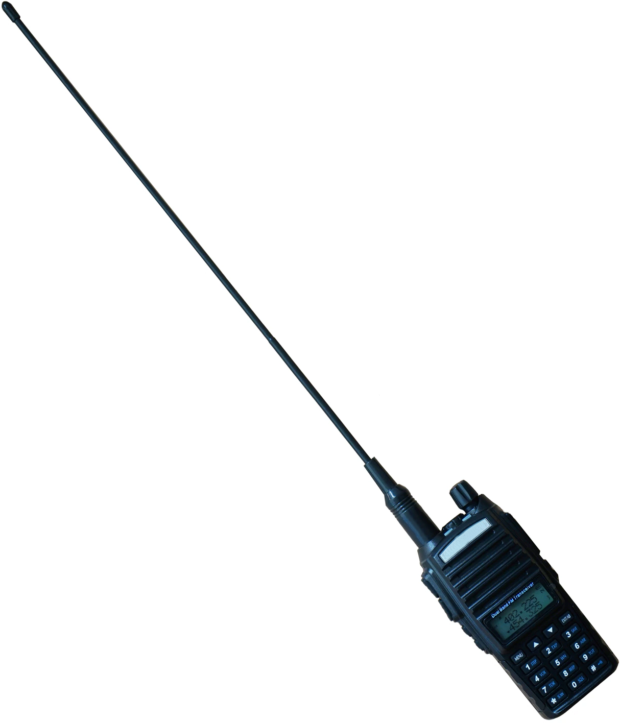 Гибкая антенна для рации и радиостанции удлиненная 37 двухдиапазонная VHF / UHF универсальная SMA-F для Baofeng Kenwood Retevis TYT и других