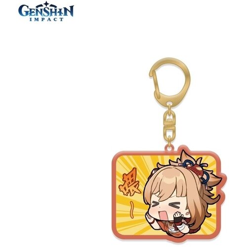 Брелок miHoYo, желтый anime genshin impact moppet kaedehara kazuha yoimiya acrylic stand model plate desk decor standing sign keychain fans best gifts