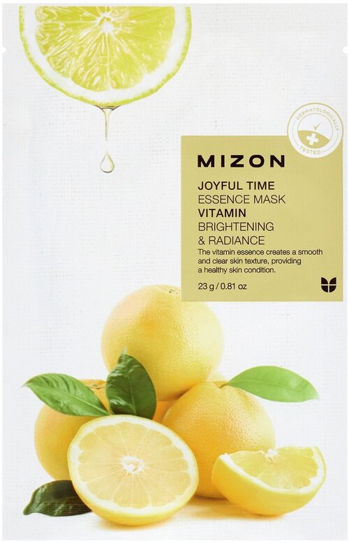 Тканевая маска для лица с витамином С MIZON Joyful Time Essence Mask Vitamin C, 23 г (комплект из 14 шт)