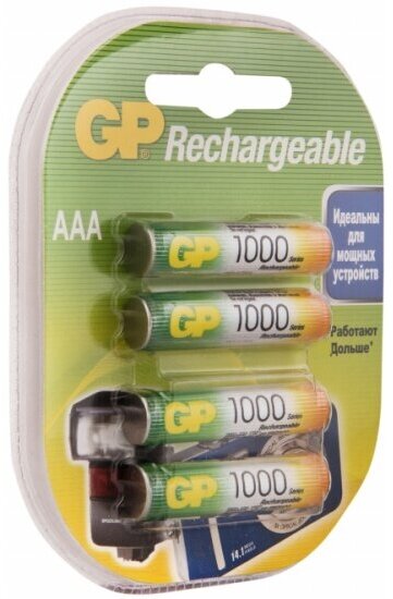 Аккумулятор GP LR03 AAA 1000 mAh (уп 4 шт) — фото 1