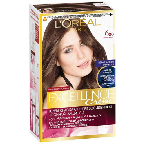 Крем-краска для волос L'Oreal Paris Excellence creme 6.00 Темно-русый, 240мл