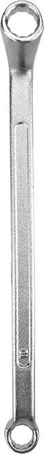 Двусторонний накидной коленчатый гаечный ключ REXANT из углеродистой стали, 10х11 мм