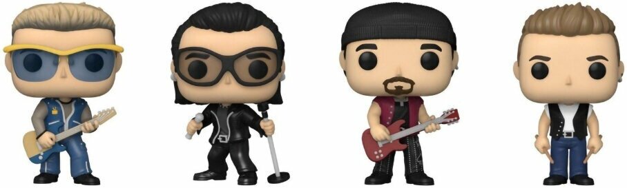 Набор фигурок Funko POP Rocks: U2 – Adam / Bono / The Edge / Larry Exclusive 4-Pack (9, 5 см)