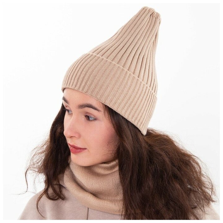 SUI Комплект женский зимний (шапка/снуд), цвет какао, размер 56-58