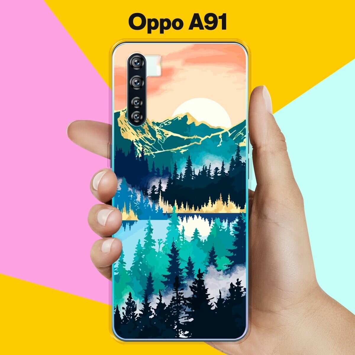 Силиконовый чехол на OPPO A91 Пейзаж 11 / для Оппо А91