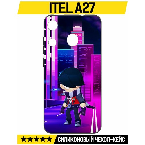 Чехол-накладка Krutoff Soft Case Brawl Stars - Эдгар для ITEL A27 черный чехол накладка krutoff soft case brawl stars ворон феникс для itel a27 черный