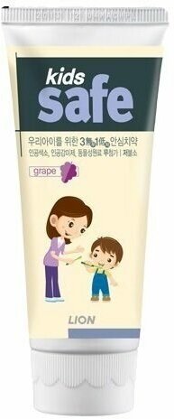 Детская зубная паста Виноград CJ Lion Kids Safe Grape Toothpaste 90g