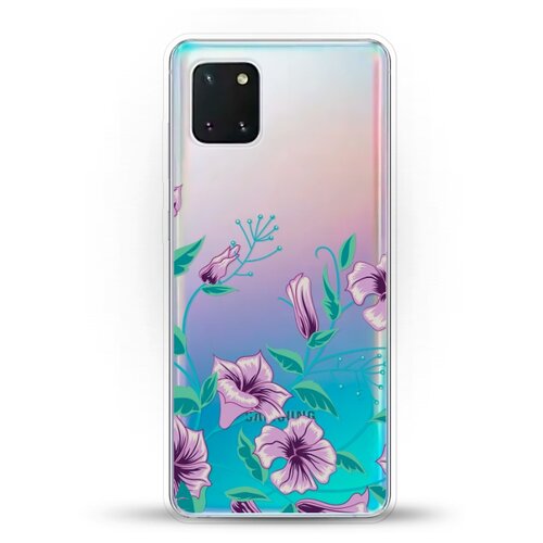 фото Силиконовый чехол фиолетовые цветы на samsung galaxy note 10 lite andy & paul