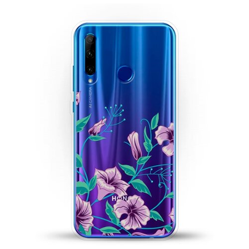фото Силиконовый чехол фиолетовые цветы на honor 10i andy & paul