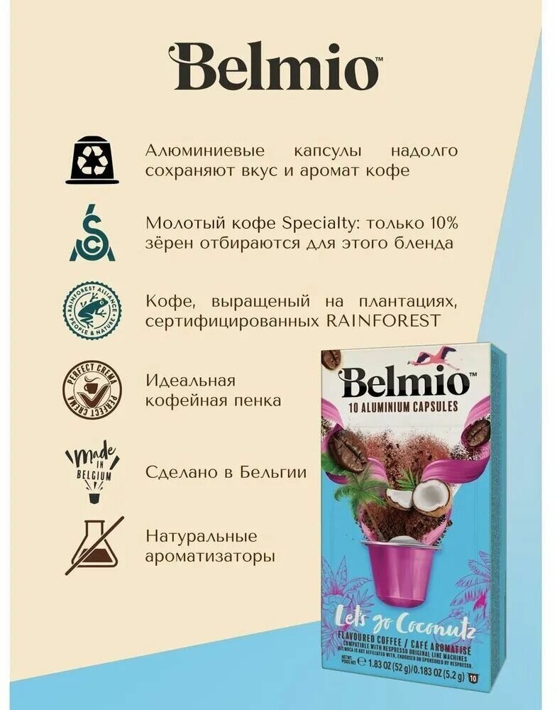 Набор Belmio х80 капсул, 8 разных видов кофе - фотография № 9