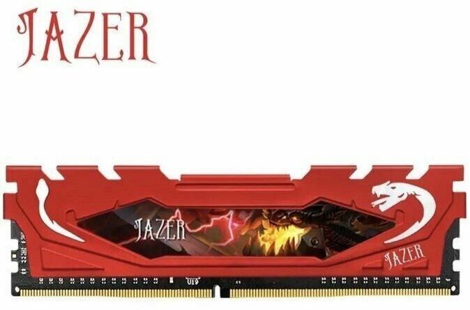 Мощная игровая оперативная память для компьютеров JAZER 16GB DDR4 3200MHz PC4-25600U CL:18-22-22-42 1.35V