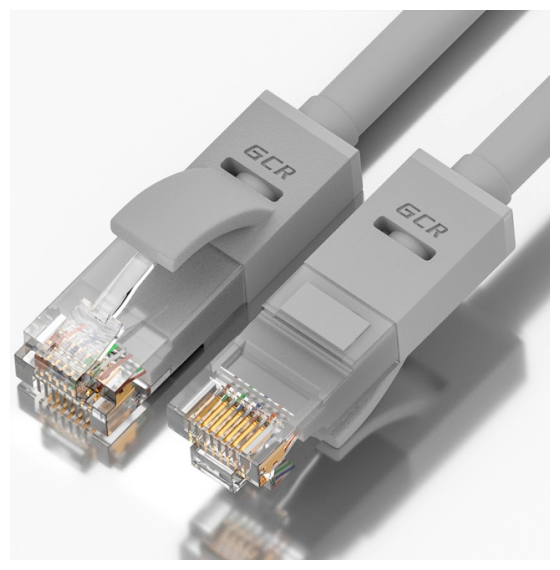 Патч-корд GCR UTP cat.5e, RJ45, 20m белый/серый (-LNC03-20.0m)