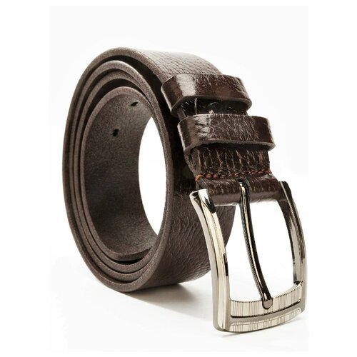 фото Мужской кожаный ремень (коричневый) 120 см denlive