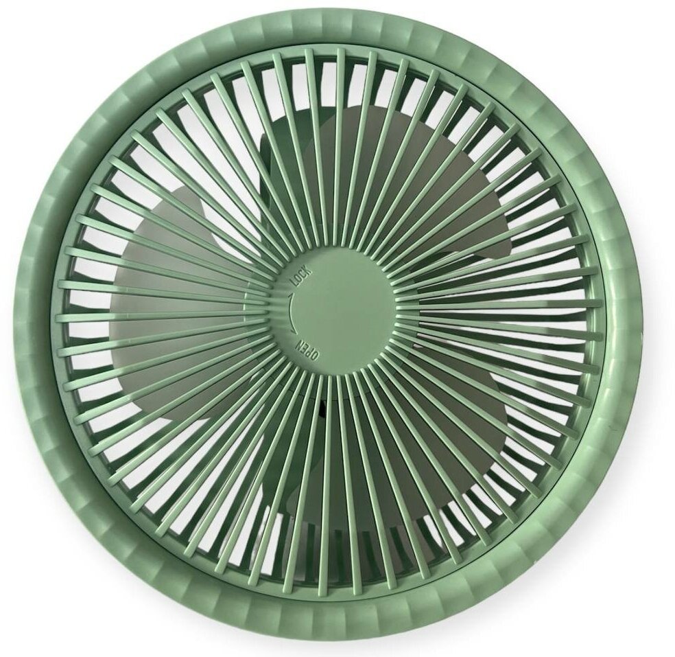 ТехноИмперия / настольный вентилятор на аккумуляторе , ручной вентилятор , портативный вентилятор зеленый - фотография № 5