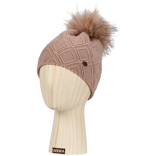 фото Шапка бини labbra, размер one size, розовый, золотой