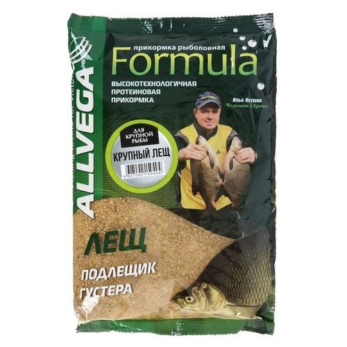 прикормка klevo серия фидер мелкого помола озеро Прикормка для рыбалки ALLVEGA Formula Big Bream, крупный лещ, 900 г (2726/59)