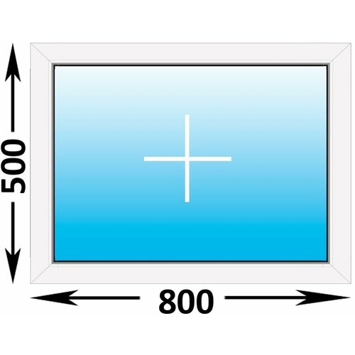 Пластиковое окно Melke глухое 500x800 (ширина Х высота) (500Х800)