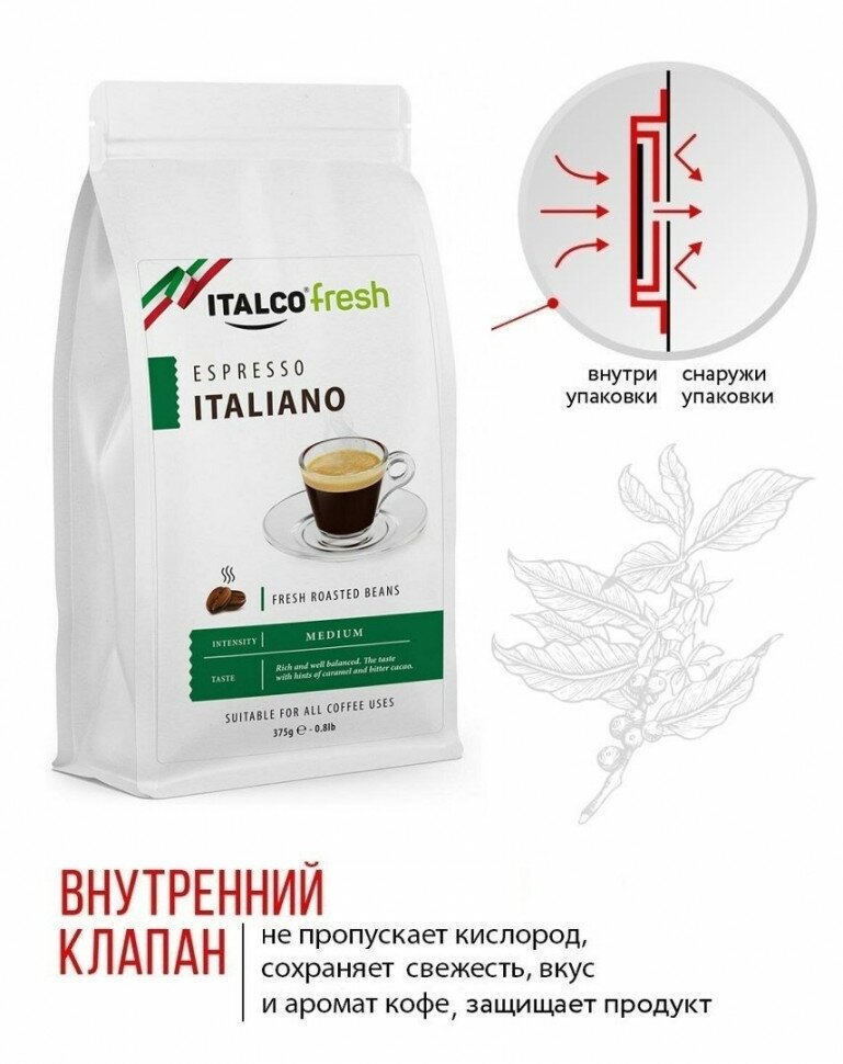 Кофе в зернах Italco Espresso 375г - фото №4