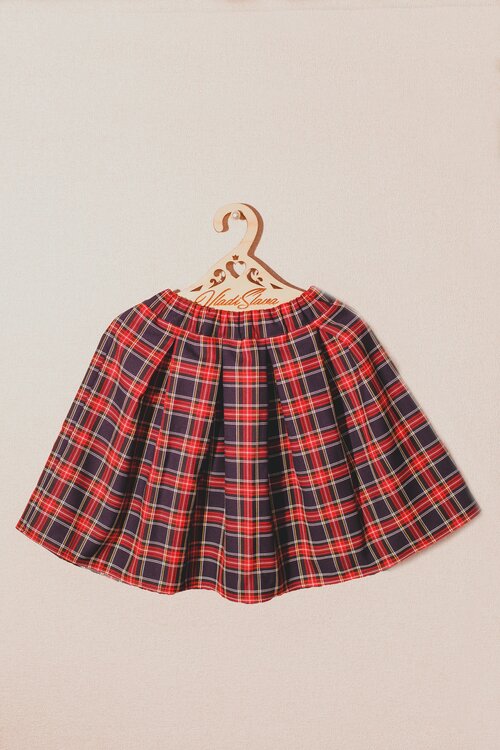 Школьная юбка VLADISLAVA, размер 134-60, красный