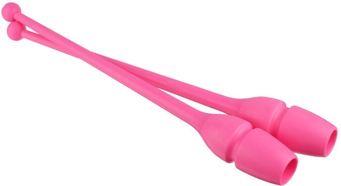 Булавы для художественной гимнастики вставляющиеся Pastorelli MASHA FIG, 40,5 см, цвет розовый флуоресцентный