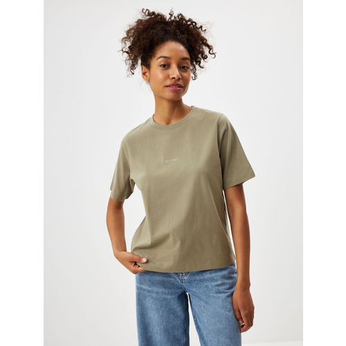 фото Футболка sela, хлопок, однотонная, размер m, хаки