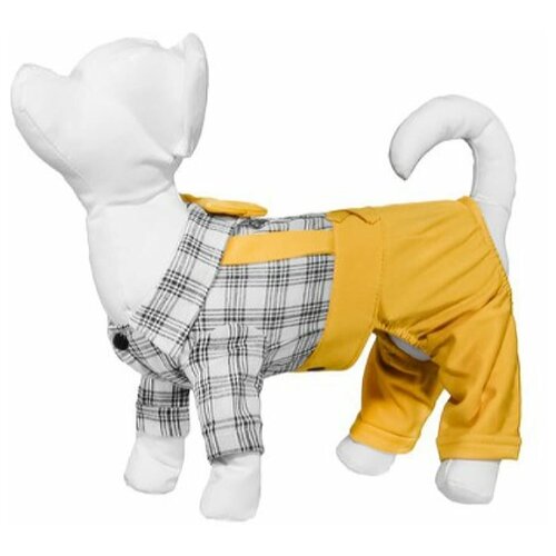 Костюм для собак с жёлтыми брюками, S, спинка 25 см