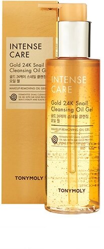 TONYMOLY INTENSE CARE Gold 24K Snail Cleansing Oil Gel Масло-гель для лица с муцином улитки и коллоидным золотом