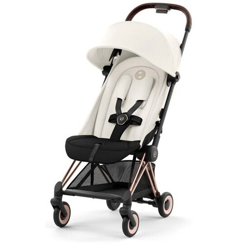 Прогулочная коляска Cybex Coya Off White на шасси Rosegold