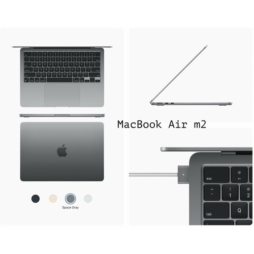 MacBook Air m2 8512 Space Grey 2022 New Иностранец нет росийских букв на клавиатуре 17026400₽