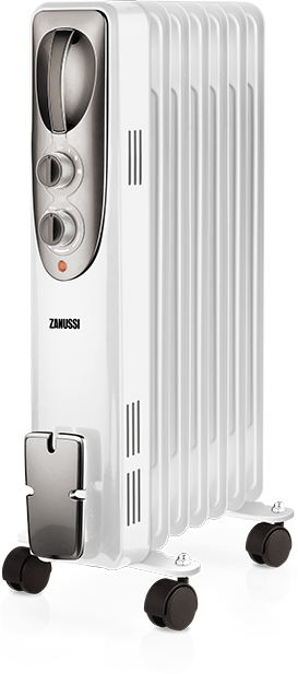 Радиатор масляный Zanussi Espressione ZOH/ES-07WN 1500W (7-секций), - фотография № 4