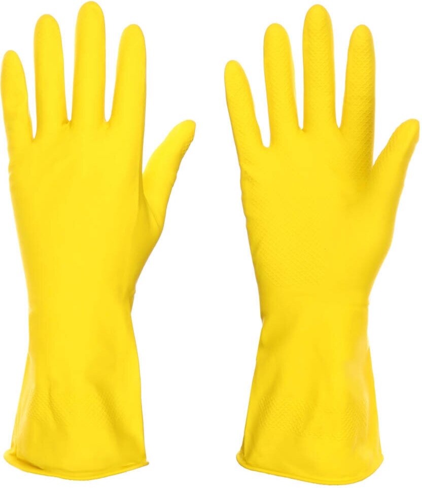 Перчатки Vetta резиновые, 1 пара, размер XL, цвет желтый