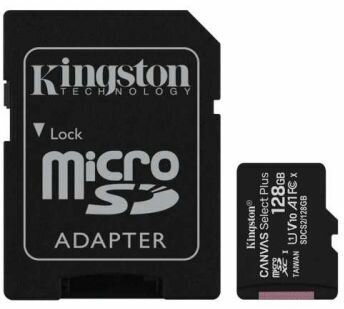 Карта памяти 128GB Kingston SDCS2/128GB MicroSDXC Class 10 UHS-I, SD adapter
