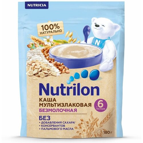 Каша детская безмолочная Nutrilon мультизлаковая с 6 месяцев 180 г