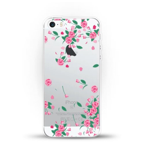 фото Силиконовый чехол розочки на apple iphone 5/5s/se andy & paul