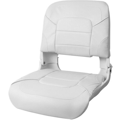 Сиденье пластмассовое складное с подложкой All Weather High Back Seat белое 27760₽