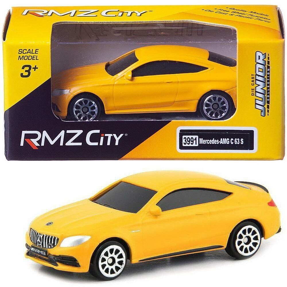 Машина металлическая Uni-Fortune RMZ City 1:64 Mercedes-Benz C63 S AMG Coupe, желтый 344991SM(E)