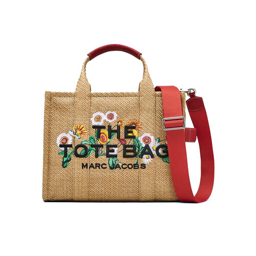 Сумка тоут MARC JACOBS, фактура плетеная, бежевый