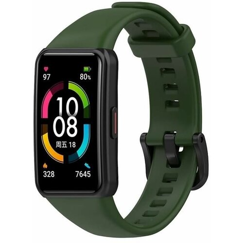 Ремешок для Honor Band 6 (ARG-B39) силиконовый <зеленый>