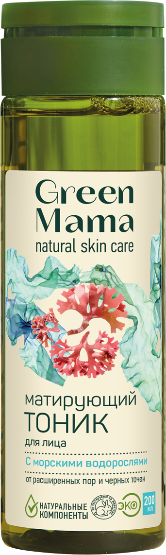 Тоник для лица Green Mama Морской сад Матирующий 200мл - фото №11