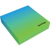 Блок для записи BERLINGO декоративный на склейке "Radiance" 8,5*8,5*2, голубой/зеленый, 200л.