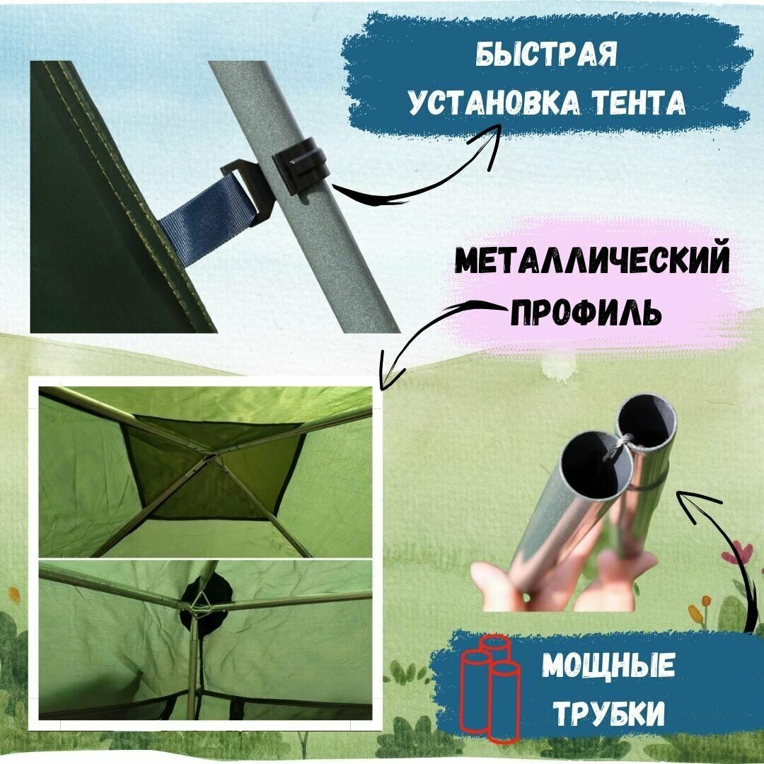 Шатер-беседка для большой компании - фотография № 4