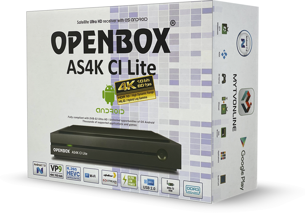 Комбинированный ресивер Openbox AS4K CI Lite Combo T2 - S2