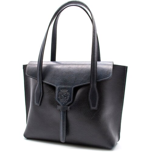 Сумка шоппер ЭклектикАрт, фактура гладкая, синий