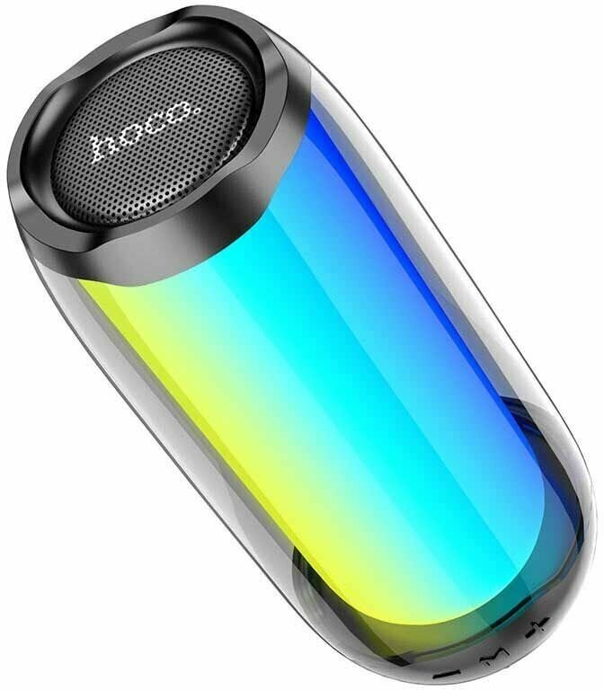 Колонка беспроводная с подсветкой Hoco HC8 (USB, FM, TF card, AUX) цвет черный