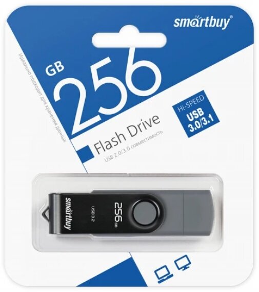 Память Flash 256GB SmartBuy Twist Dual Type-C/Type-A USB 3.0